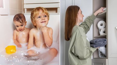 Mom left her 1‑year‑old in the bath with his toddler brother to grab towels—seconds later she heard him say a phrase that sent her rushing back