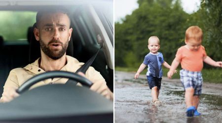Man driving through traffic spotted two toddlers wandering alone in the road — the next 6 seconds were the 'most terrifying' of his life