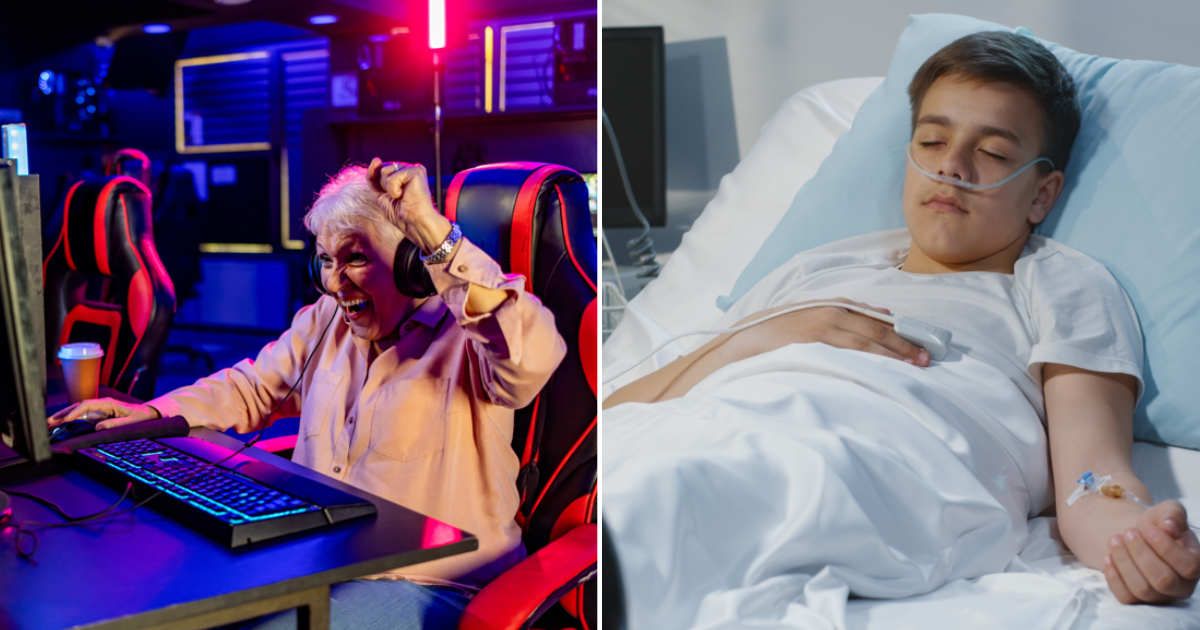 (L ) A grandmother gaming; (R) A teenager at hospital (Representative Cover Source: Getty Images | Photo by (L) Ijubaphoto; (R) EvgeniyShkolenko)