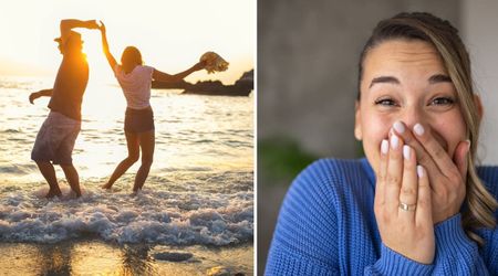 Woman was filming goofy beach moments with her boyfriend — then the camera caught an unexpected moment she never saw coming