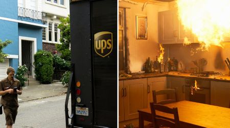 UPS driver jumps in to help a woman with a baby trying to break into a burning home — then freezes at what he finds inside