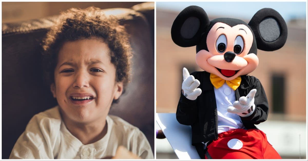 (L ) Little boy watching something on stage and crying ; (R) Mickey Mouse from Disneyland (Representative Cover Source: Getty Images | Photo by (L) skynesher ; (R) Roberto Galan)