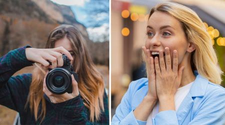 She thought a stranger was taking pictures in the background of her surprise proposal — she dropped to her knees when they revealed themselves