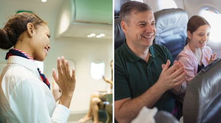 Air stewardess made passengers wait in their seats for minutes after landing — the crowd applauded her when they found out why