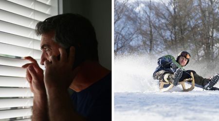 Neighbors called the cops on him for sledding down the street — the officers’ response had the whole neighborhood watching in disbelief