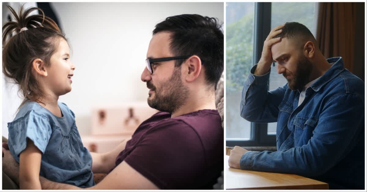 (L ) A toddler and her dad spending time together ; (R) A man looks shocked hearing something (Representative Cover Source: Getty Images | Photo by (L) Liderina ; (R) Sefa kart)