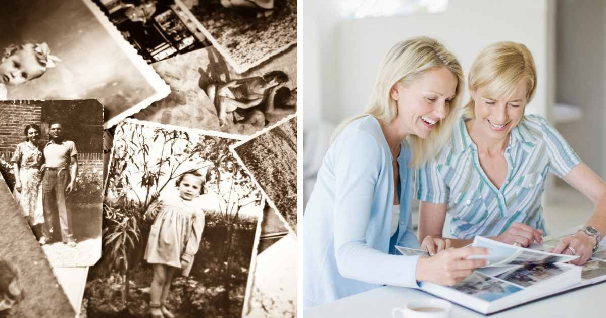 (L) Bunch of old childhood photos; (R) Couple looking at a photo album (Representative cover image source: Getty | Photo by (L) vgabusi; (R) Paul Bradbury)