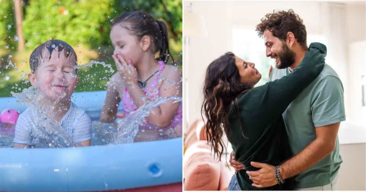 (L ) Kids in splash pad ; (R) A couple embracing each other (Representative Cover Source: Getty Images | Photo by (L) Predrag Popovski; (R) Giuseppe Lombardo)