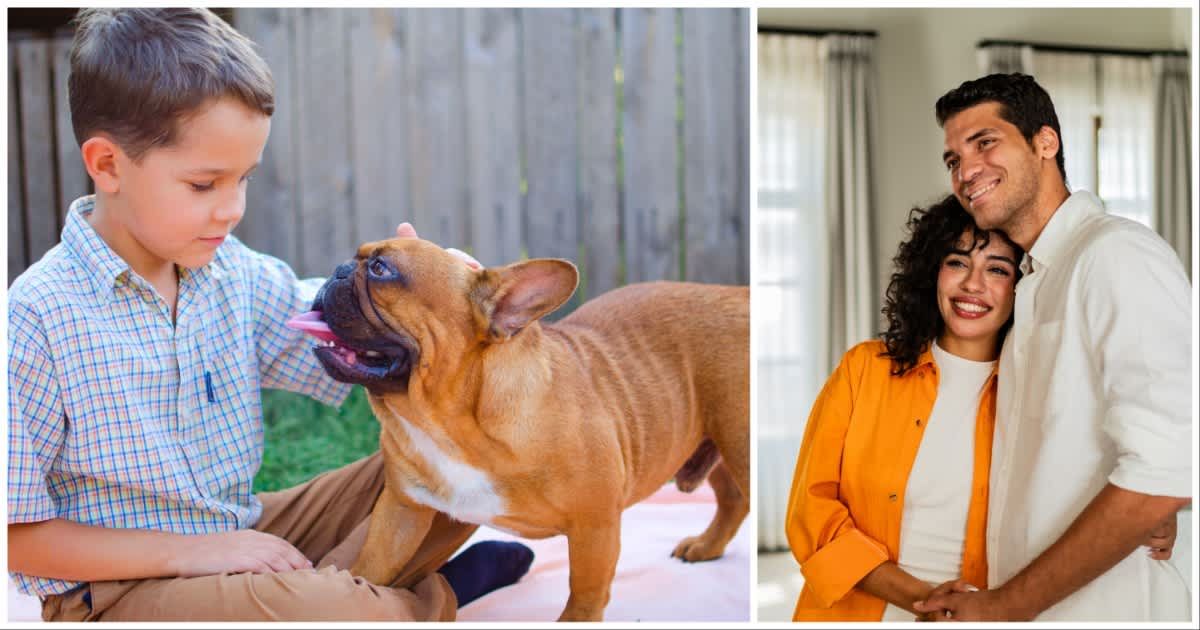 (L ) A kid chatting with his dog ; (R) Two parents looking over their son in awe (Representative Cover Image Source: Getty Images | Photo by (L) VVPhoto ; (R) FG Trade Latin)