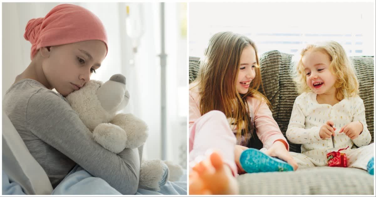 (L ) A weak little cancer patient ; (R) A little girl playing with her big sister (Representative Cover Image Source: Getty Images | Photo by (L) KatarzynaBialasiewicz; (R) Adam Angelides)