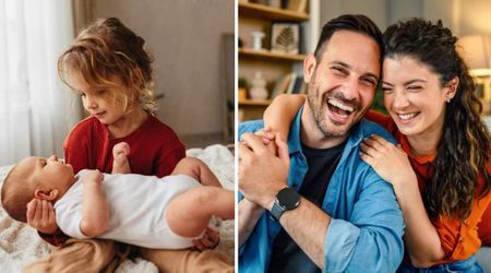 Toddler thought her newborn sister was a doll when she first held her — her two-word remark had parents in hysterics