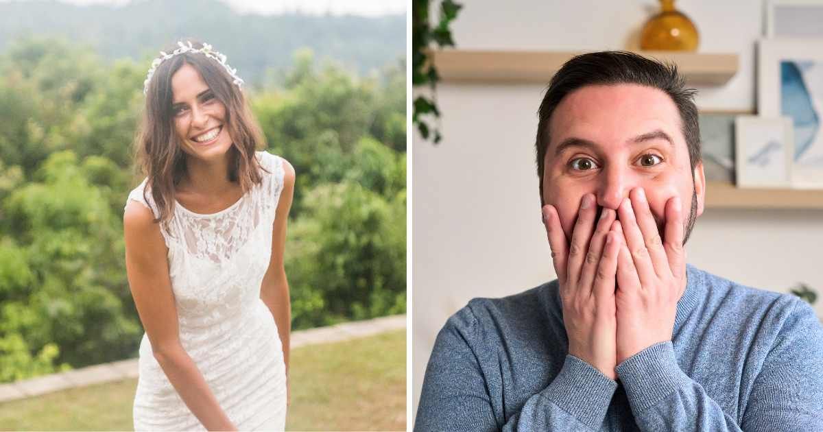 (L) Woman in her wedding dress. (R) Man happy and shocked. (Representative Cover Image Source: Getty Images | (L) Hans Neleman, (R) David Espejo)