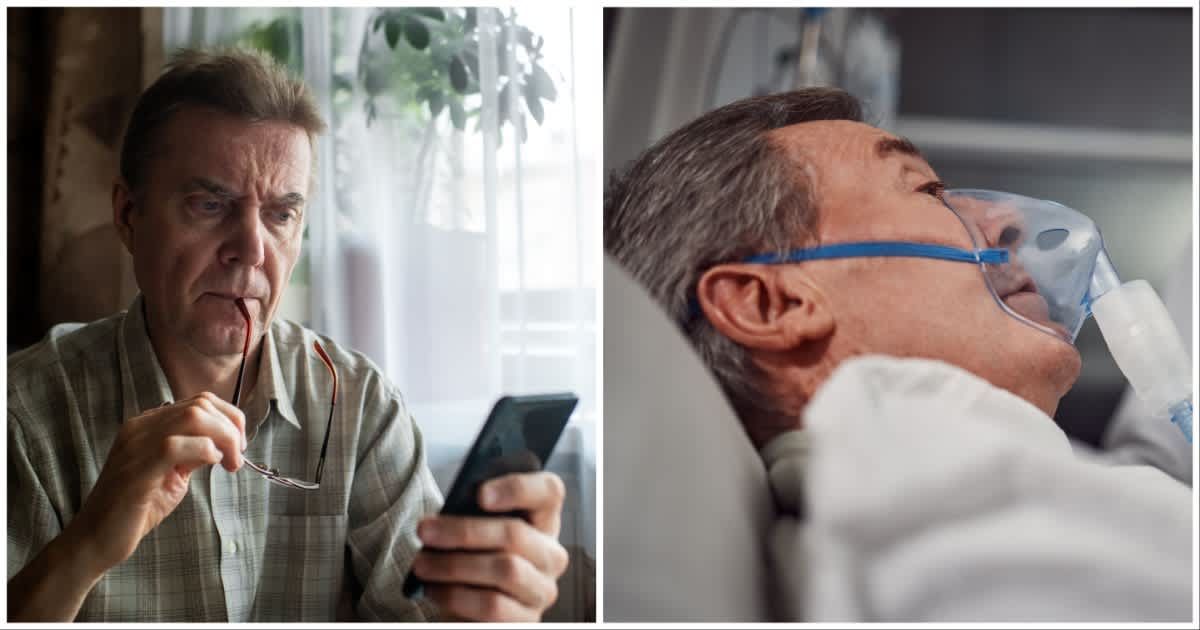 (L ) An old man looks confused reading something on his phone ; (R) An old man admitted in the ER (Representative Cover Image Source: Getty Images | Photo by (L) ArtMarie ; (R) PeopleImages)