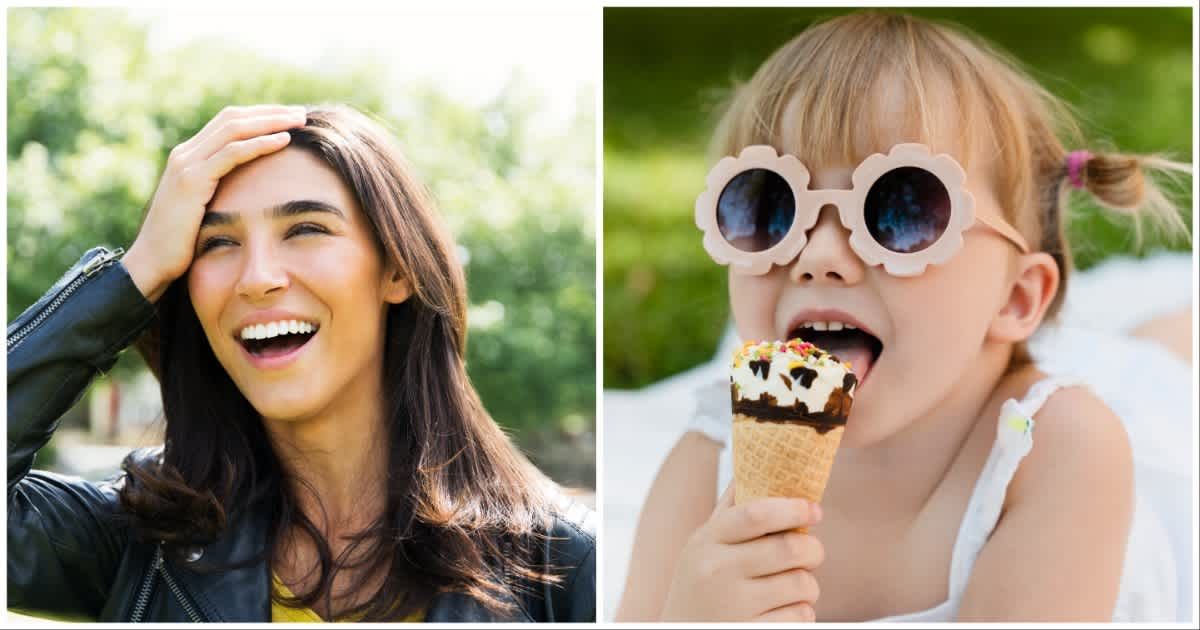 (L ) A woman looks surprised ; (R) A little girl eating an ice cream (Representative Cover Image Source: Getty Images | Photo by (L) Westend61 ; (R) Tim Robberts)