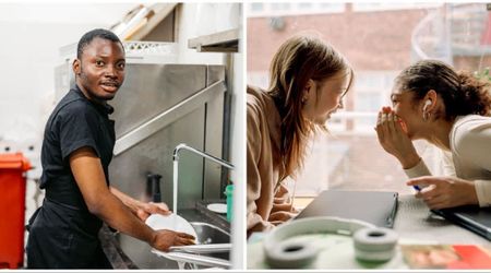 Restaurant employee overheard teenage customers’ remark while clearing trash — it left him stunned and choked up