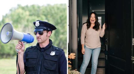 LAPD officers called her name over a loudspeaker to wake her up in the morning — when she stepped outside, the sweet surprise left her speechless