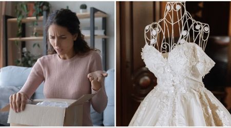 Woman freaked out after opening her mother’s wedding dress 11 years later — the devastating discovery made her warn other brides to check their boxes