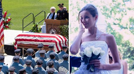 Bride missed her fallen police officer dad on her wedding day — then his colleagues showed up to keep a 12-year-old promise to her dad