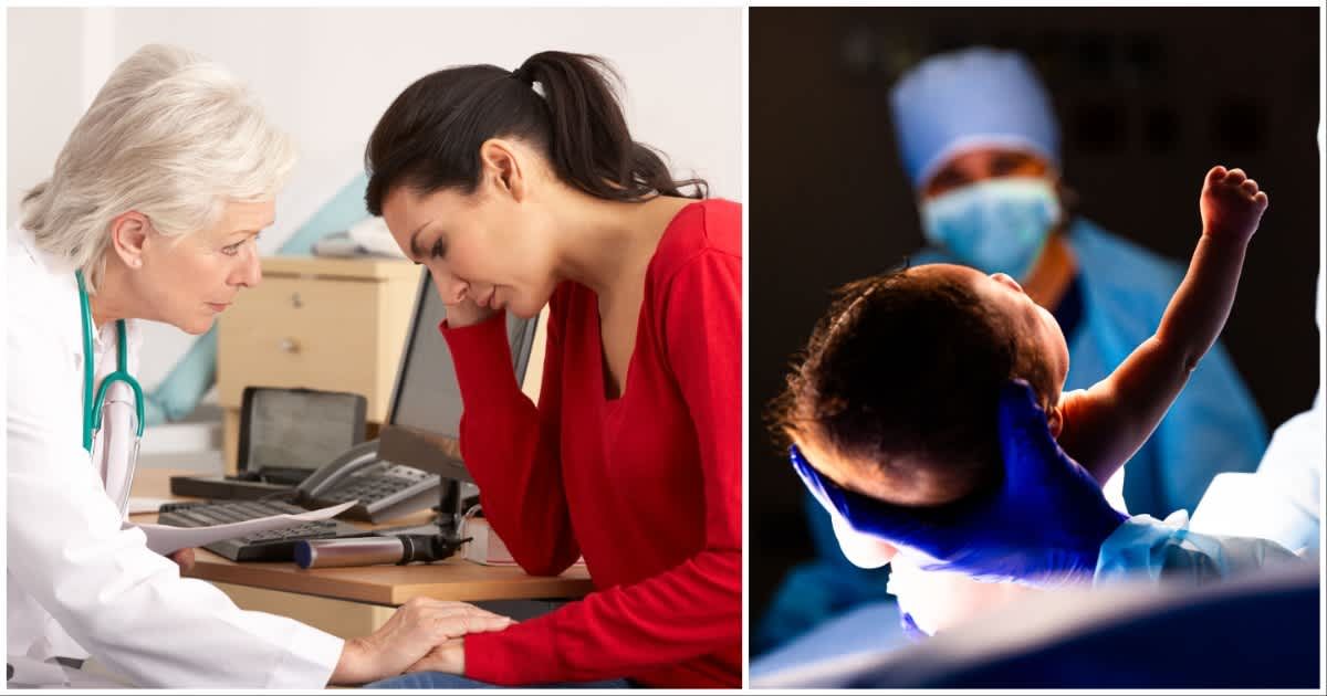 (L ) A doctor consoling a woman ; (R) Doctors helping to deliver a baby through C-section (Representative Cover Image Source: Getty Images | Photo by (L) monkeybusinessimages ; (R) adamkaz)