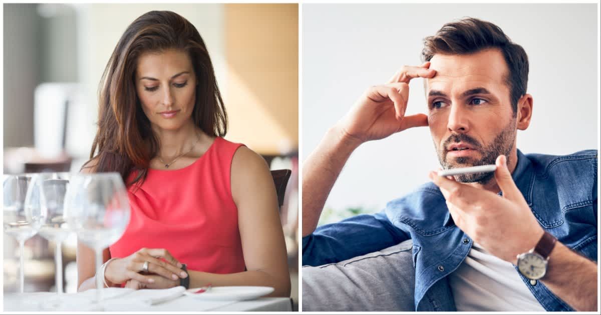 (L ) A woman waiting for someone at a cafe ; (R) A man speaking to someone on call (Representative Cover Image Source: Getty Images | Photo by (L) ONOKY - Eric Audras ; (R) Westend61)