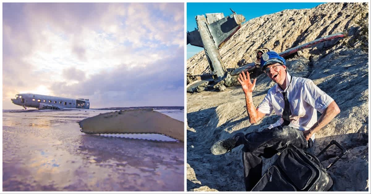 (L ) A plane crash near an icy river ; (R) A pilot who survived a plane crash (Representative Cover Image Source: Getty Images | Photo by (L) Dave Williams ; (R) jhorrocks)
