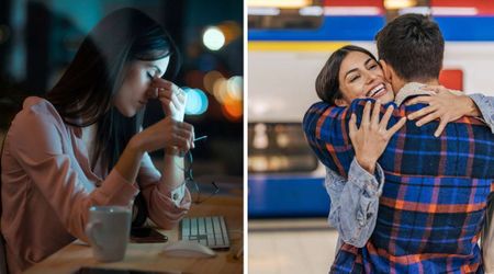Wife tells husband not to wait for dinner after a stressful workday keeps her late — but his train station surprise flips her mood