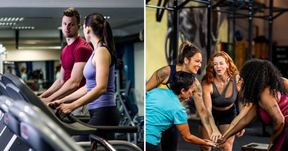 (L) Man talking to woman on treadmill. (R) Women in gym. (Representative Cover Image Source: Getty Images | (L) lovro77, (R) FG Trade)