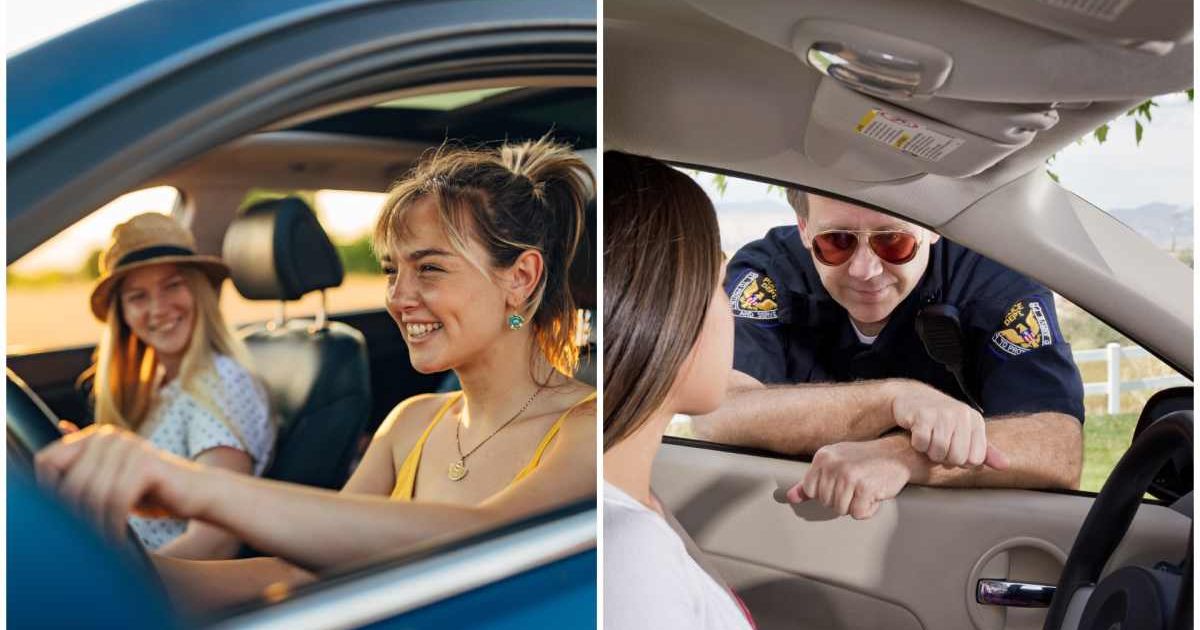 (L ) Two young girls driving around ; (R) A security talking to a woman inside a car (Representative Cover Image Source: Getty Images | Photo by (L) Kosamtu ; (R) pink_cotton_candy)
