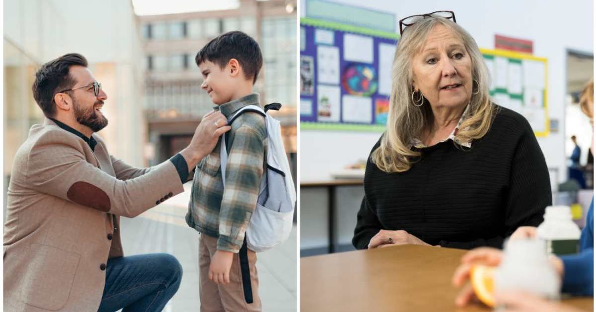 (L ) A dad getting son ready for daycare ; (R) An elderly daycare teacher (Representative Cover Image Source: Getty Images | Photo by (L) Igor Suka ; (R) Johnny Greig)