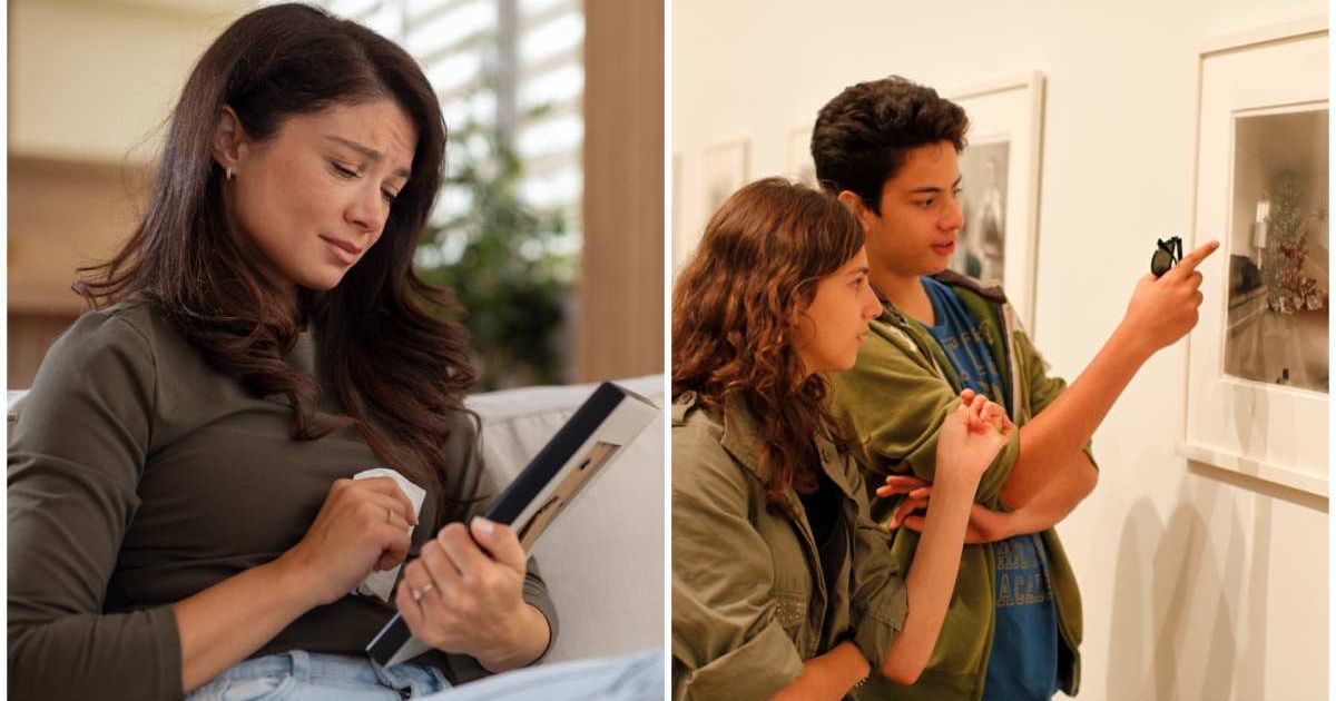(L ) A woman grieving the passing of a person by holding their photo frame ; (R) Teenagers visiting an art gallery (Representative Cover Image Source: Getty Images | Photo by (L) DejanMilic ; (R) Philippe Lissac)