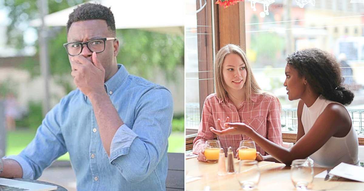 (L ) A man looks shocked ; (R) Two women talking (Representative Cover Image Source: L - Getty Images | Rolling Camera ; R - Pexels| Andrea Piacquadio)