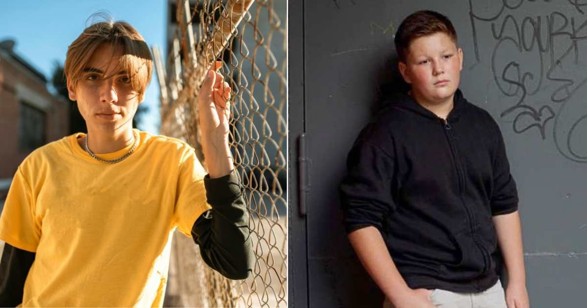 (L ) Skinny teen picking on someone at a college campus. (R) A plus-size kid at school. (Representative Cover Image Source: L -Pexels| RDNE Stock Project,  R- Getty Images| fotografixx)