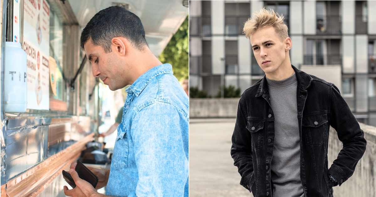 (L) A man is paying for his meal at a food truck. (R) A young person looks angrily. (Representative Cover Image Source: Pexels| L - RDNE Stock Project, R - Lamar Belina)