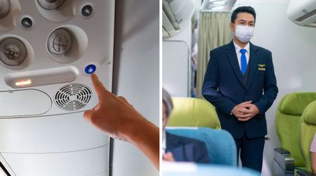 Passenger pressed call button twice during turbulence despite service pause — when the attendant arrived, the 'emergency' left him speechless