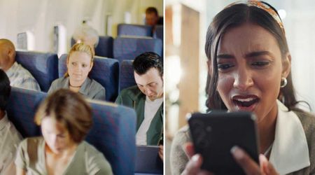 Woman shared photo of herself sitting between two men on an economy flight — and one uncomfortable detail sparked outrage