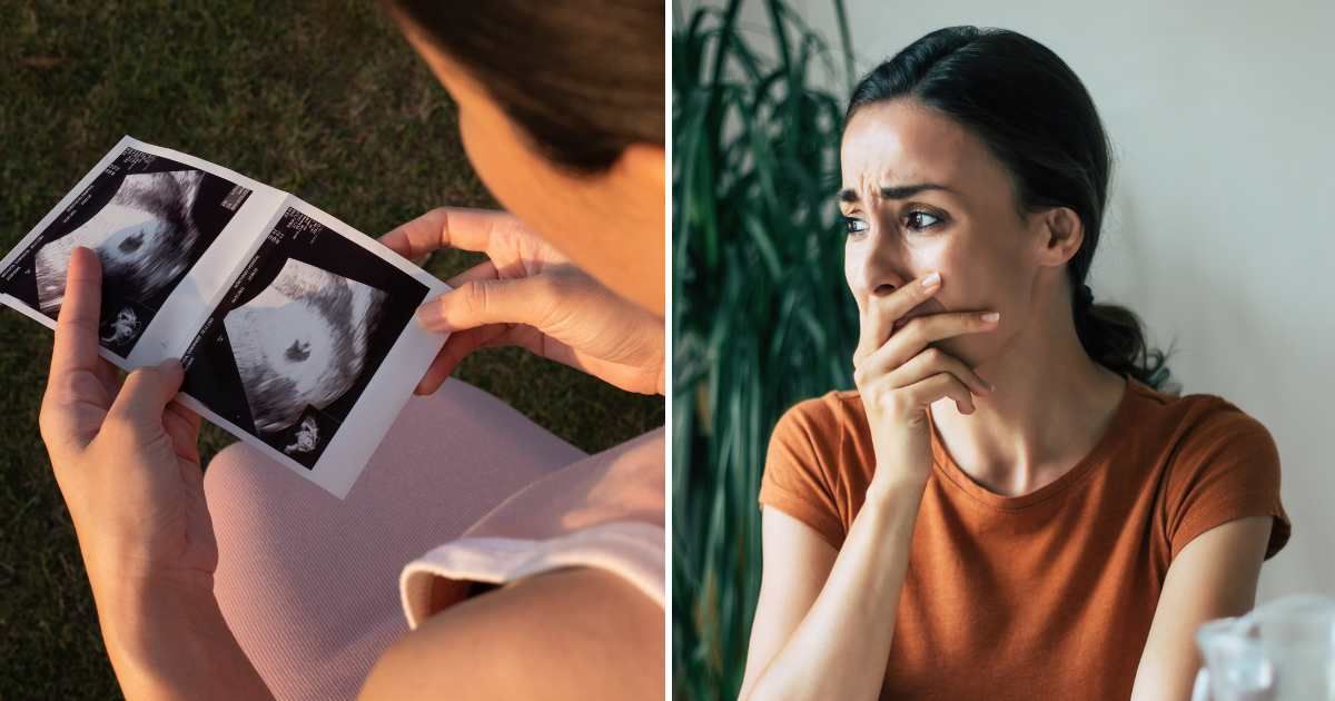 (L) Woman looking ultrasound scan. (R) Woman crying. (Representative Cover Image Source: Getty Images | (L) sujin jetkasettakorn, (R) Povozniuk)