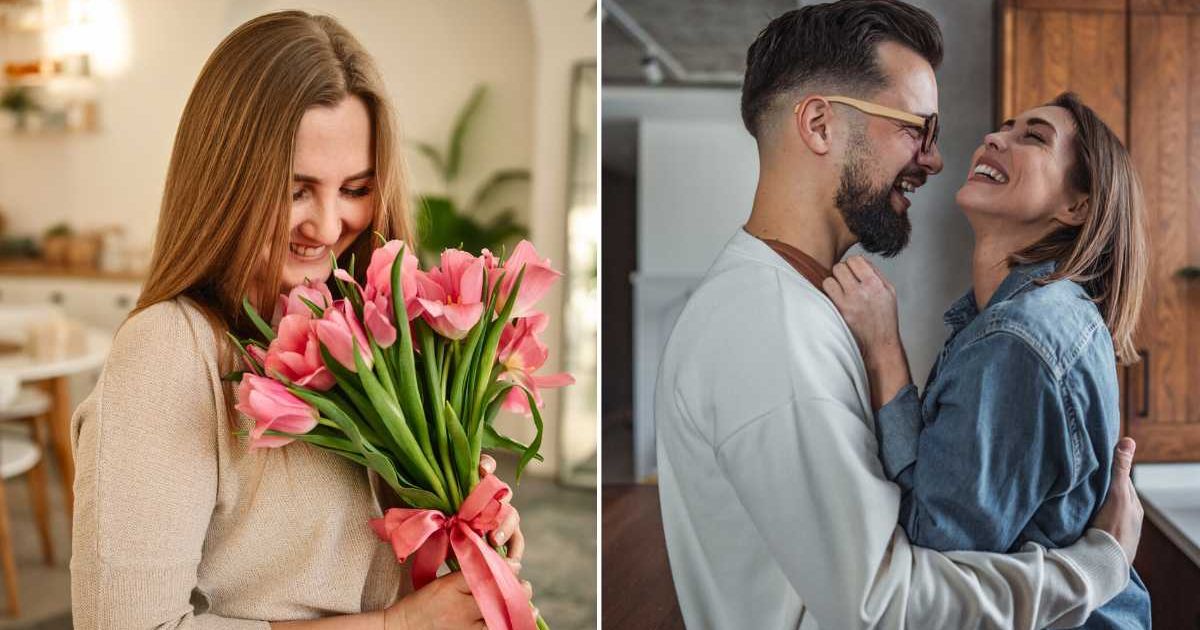(L) A young girl is holding a flower bouquet. (R) A young couple hugging. (Representative Cover Image Source: Getty Images | Photo by (L)Serhii Sobolevskyi; (R)Milan Markovic)