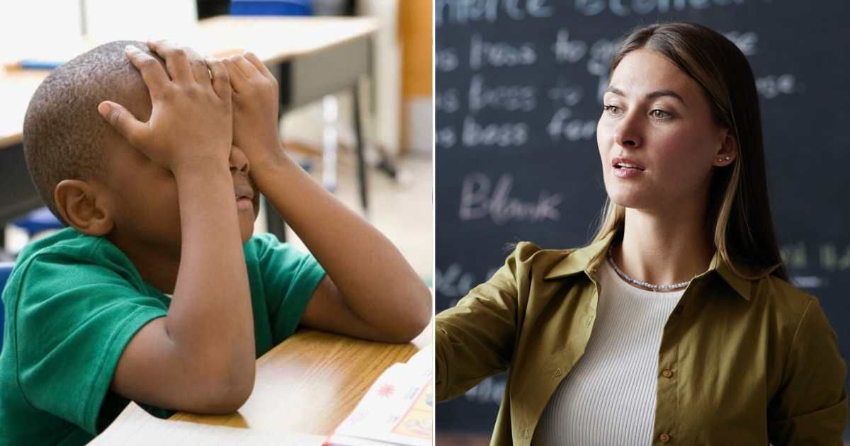 (L) A school boy covering his eyes. (R) A worried teacher carefully noticing student. (Representative Cover Source: Getty Images | (L) Wealan Pollard; (R) SeventyFour) 