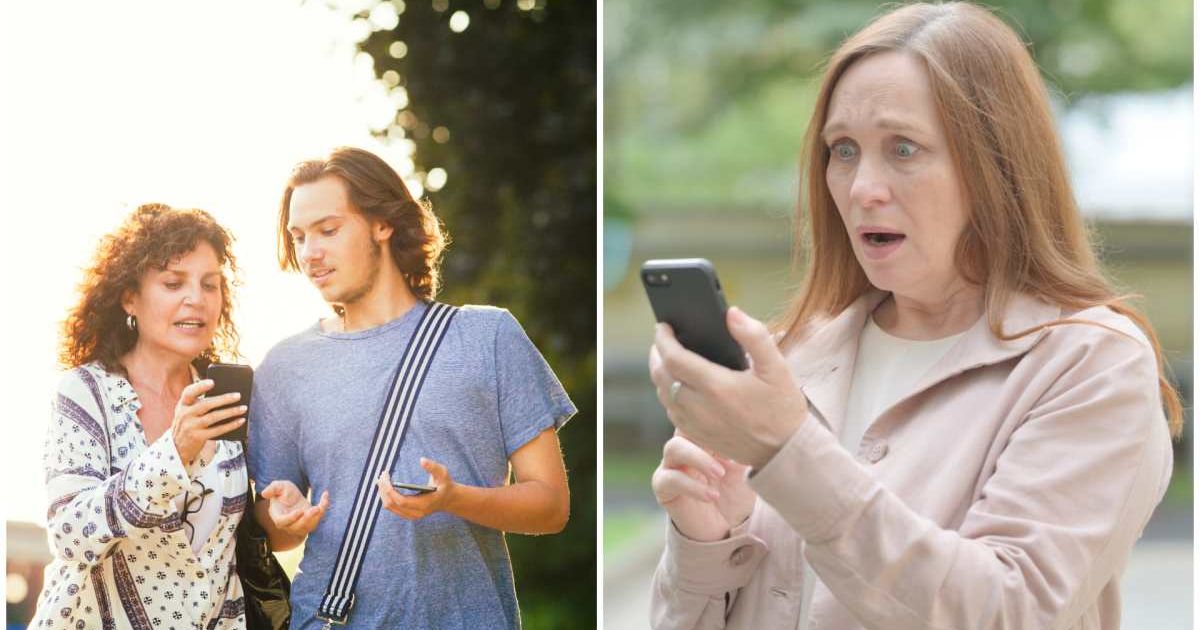 (L ) A young son showing something to his mother on her phone ; (R) A woman looks shocked, looking at something on her phone (Representative Cover Image Source: Getty Images | Photo by (L) NicolasMcComber ; (R) RollingCamera)