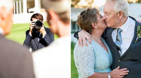 Wedding photographer asks couple’s parents to kiss passionately for a photo — seconds later, the groom’s bombshell revelation leaves him red-faced