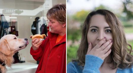 She expected dirty looks when her dog jumped ahead of a lady in line at the café — but her sweet request caught the owner off guard