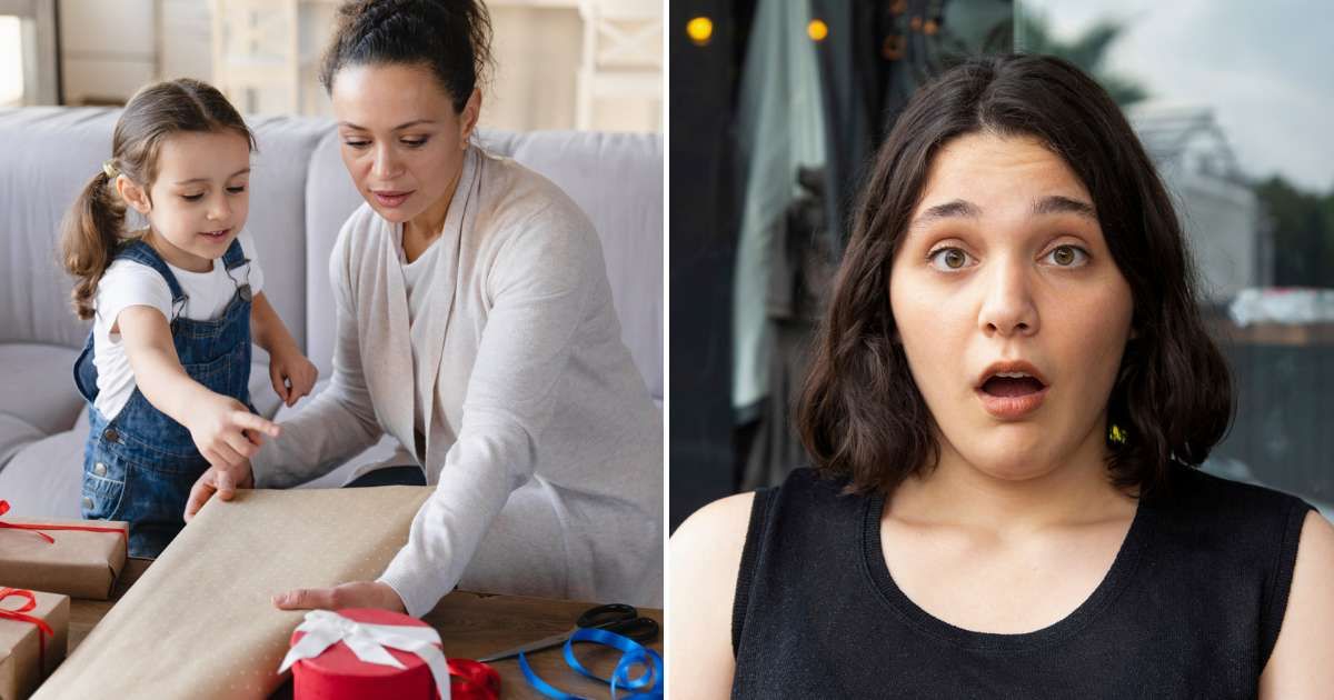 Mother and daughter packing gifts together (L). A woman is looking shocked and surprised (R) (Representative Cover Image Source: Getty Images | Photo by Inside Creative House and CagdasAygun)
