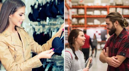 Woman filming while shopping for lingerie is approached by a creep — then another woman steps in and makes him regret it instantly