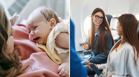 Frustrated mom covered her crying 8-month-old’s mouth on a plane, worried about disturbing others — then a co-passenger said what she needed to hear