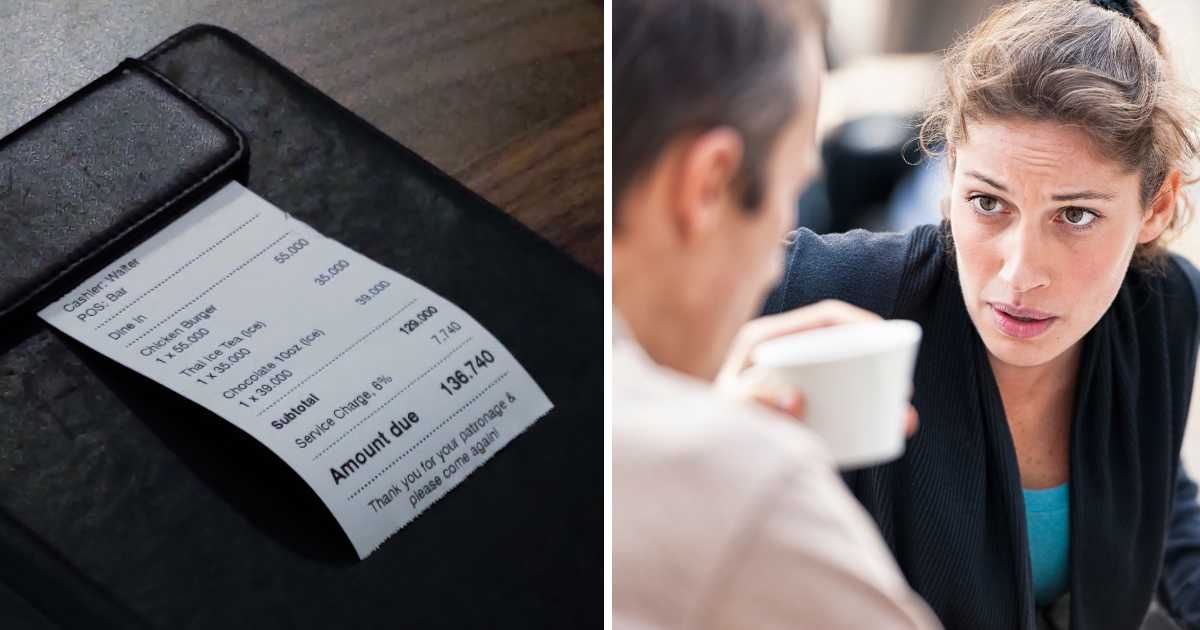 (L) Bill at cafe. (R) Woman shocked. (Representative Cover Image Source: Getty Images | (L) Muhammad Faris, (R) georgeclerk)