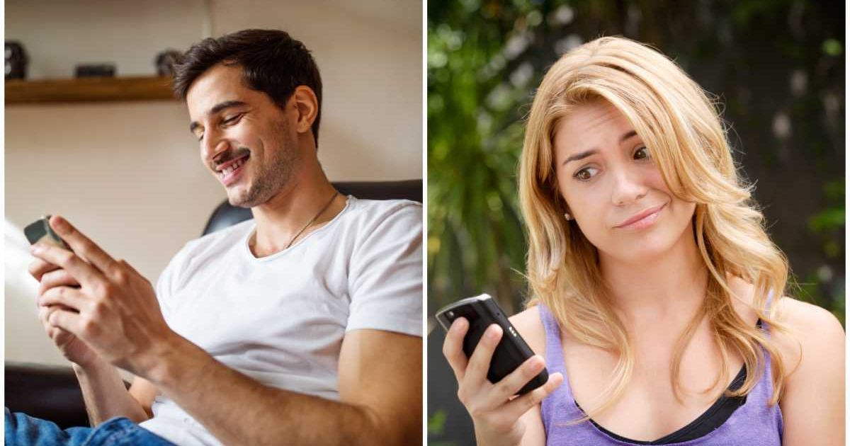 (L )A man texting someone ; (R) A woman looks shocked, reading something on her phone (Representative Cover Image Source: Getty Images |(L) Luis Alvarez ; (R) Rob Lewine)