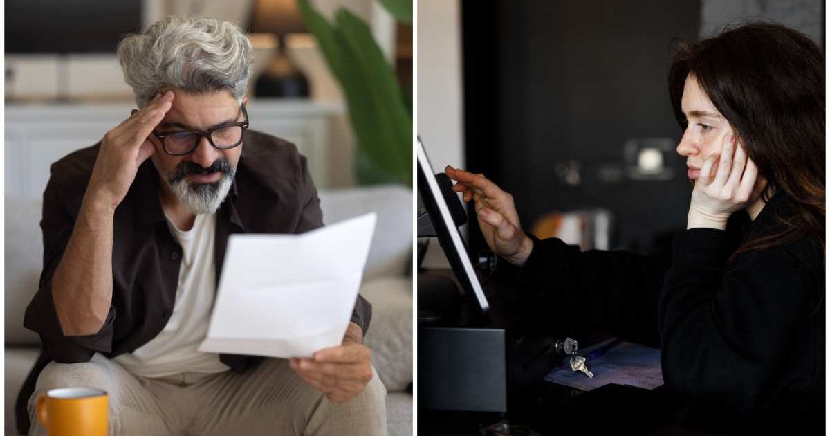 (L ) A man looks shocked seeing a bill ; (R) A female admin looks tired calculating something (Representative Cover Image Source: Getty Images | Photo by (L) ridvan_celik ; (R) Alex Potemkin)