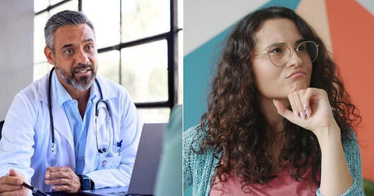 (L) Doctor speaking with patient. (R) Woman confused and disappointed. (Representative Cover Image Source: L - Getty Images| Rido franz, R - Pexels| Vitaly Gariev)