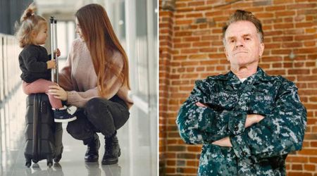 Mom with a toddler about to miss her flight asked an airport soldier for help — what he did next caught on camera moved her to tears