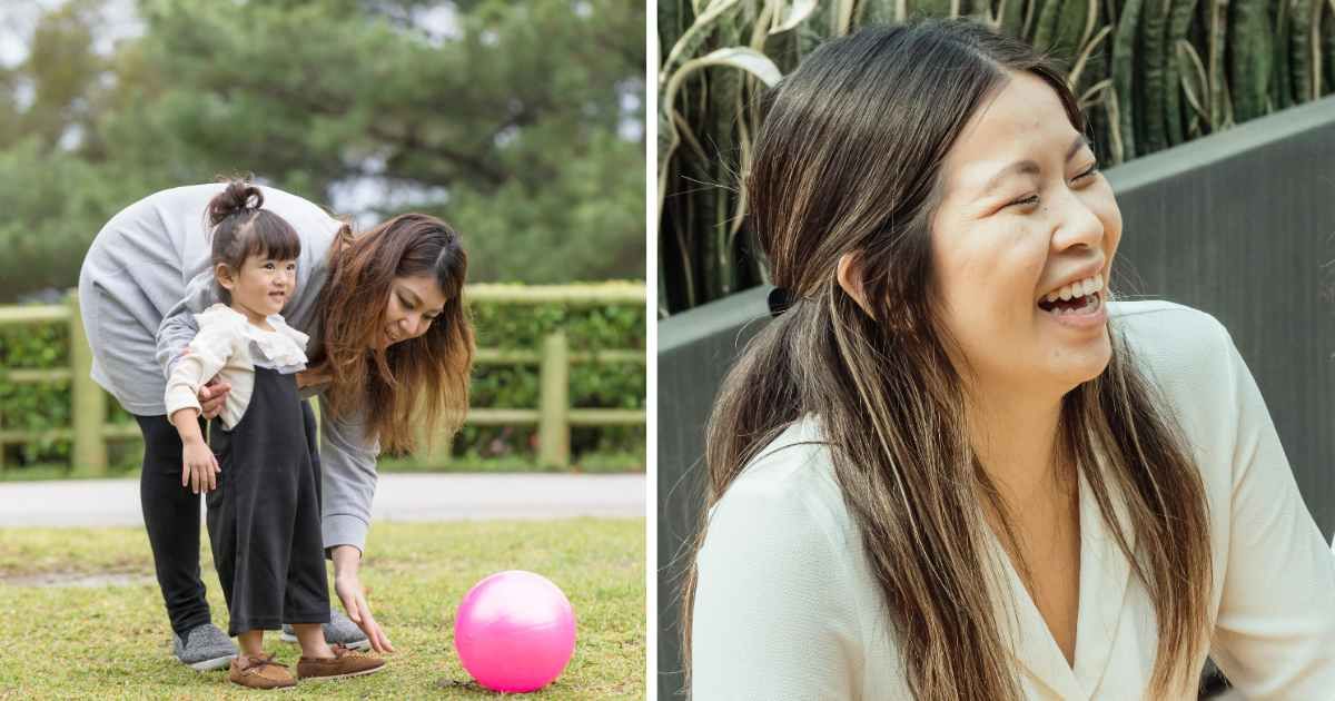 (L) Mother and daughter playing. (R) Woman laughing. (Representative Cover Image Source: Getty Images, Pexels | (L) imacoconut, (R) Kindel Media)